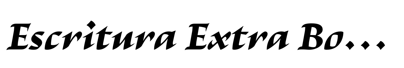 Escritura Extra Bold Italic